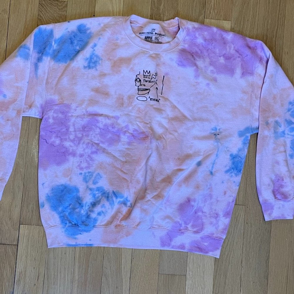 Tie Dye Wash Evil Thoughts "Revenge" Basquiat Urban Outfitters Longsleeve